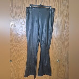 Black Faux Leather Pants